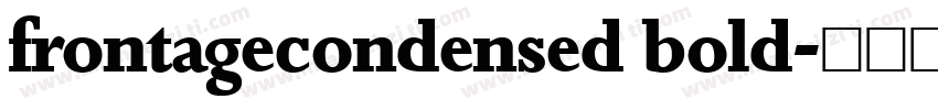 frontagecondensed bold字体转换